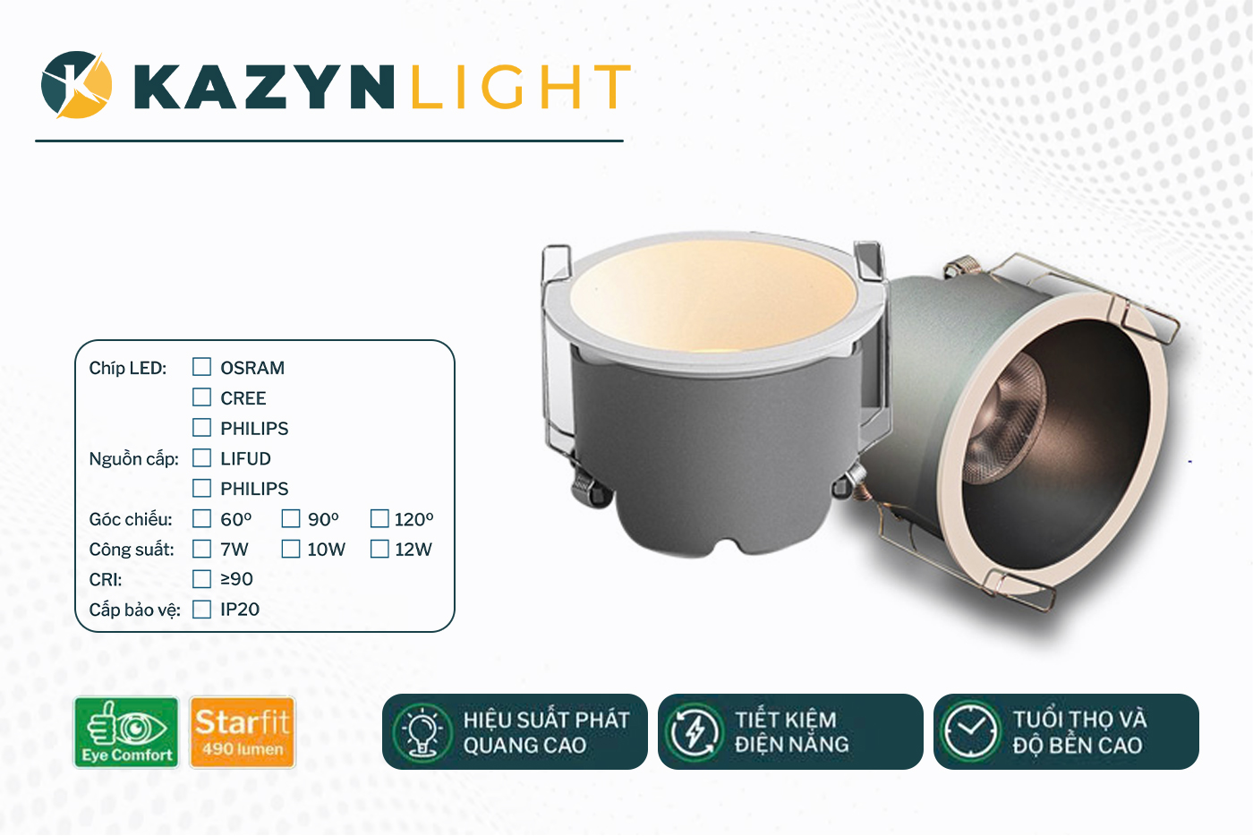 Âm Trần SportLight IRIS - KZ007 
